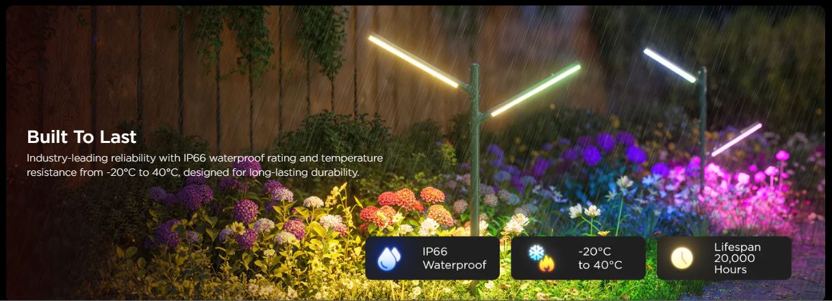 چراغ‌ هوشمند فضای باز گووی Govee Outdoor Garden Lights