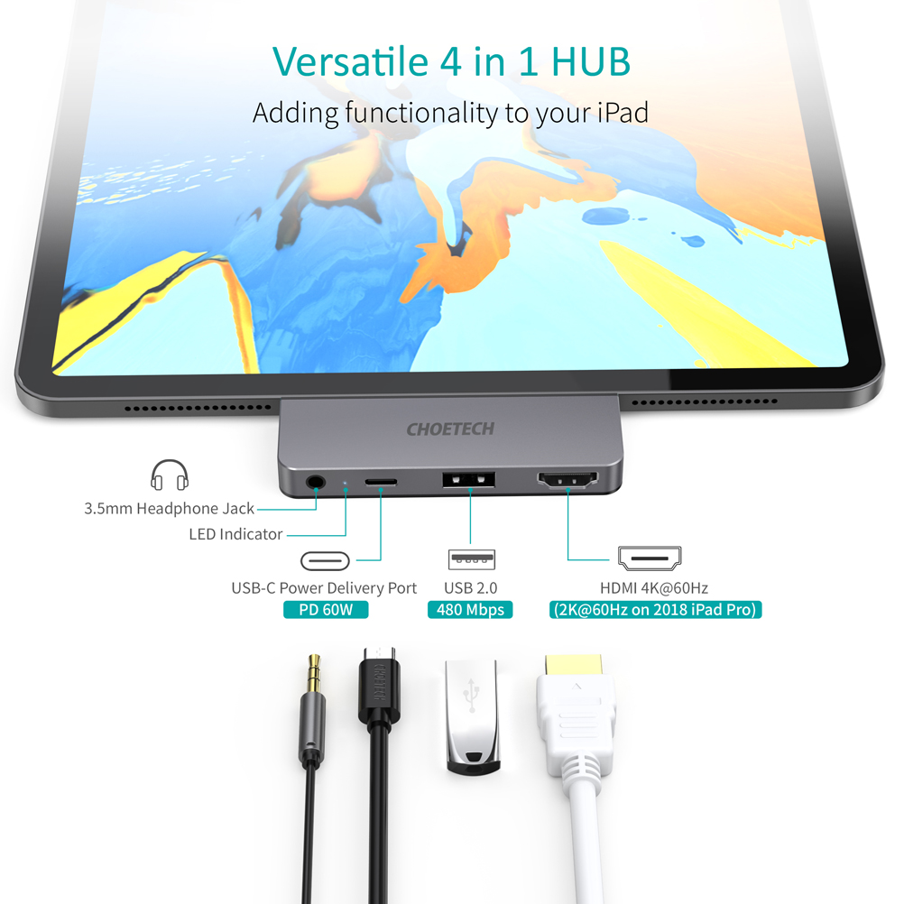 هاب 4 پورت USB Type C چویتک مدل  CHOETECH HUB-M13