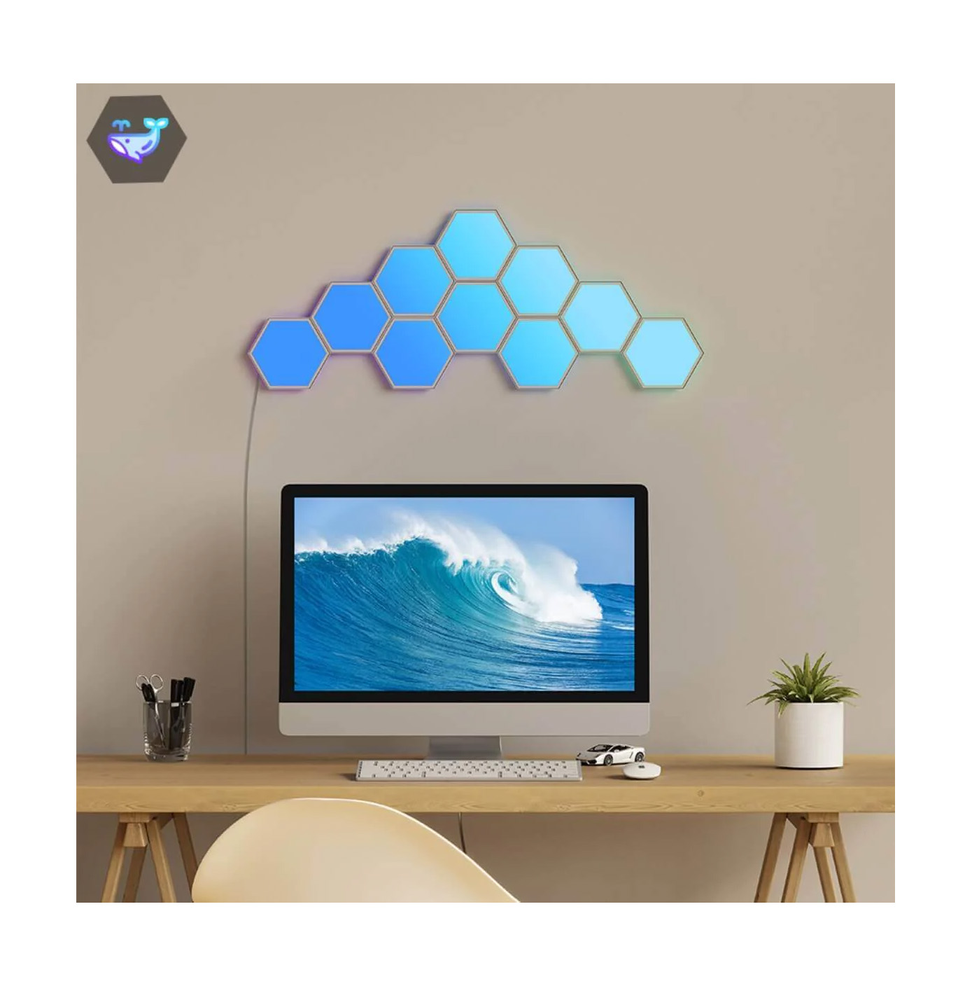 پنل روشنایی هوشمند گووی مدل Govee Glide Hexa Light Panels H6061