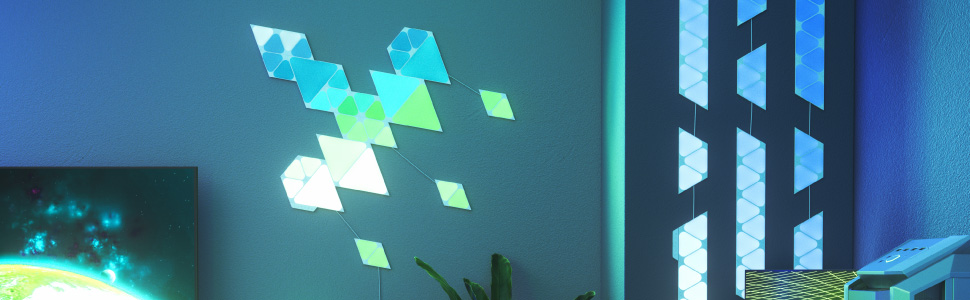 پنل توسعه‌دهنده روشنایی هوشمند 10 عددی مثلثی مدل Nanoleaf Mini Triangles