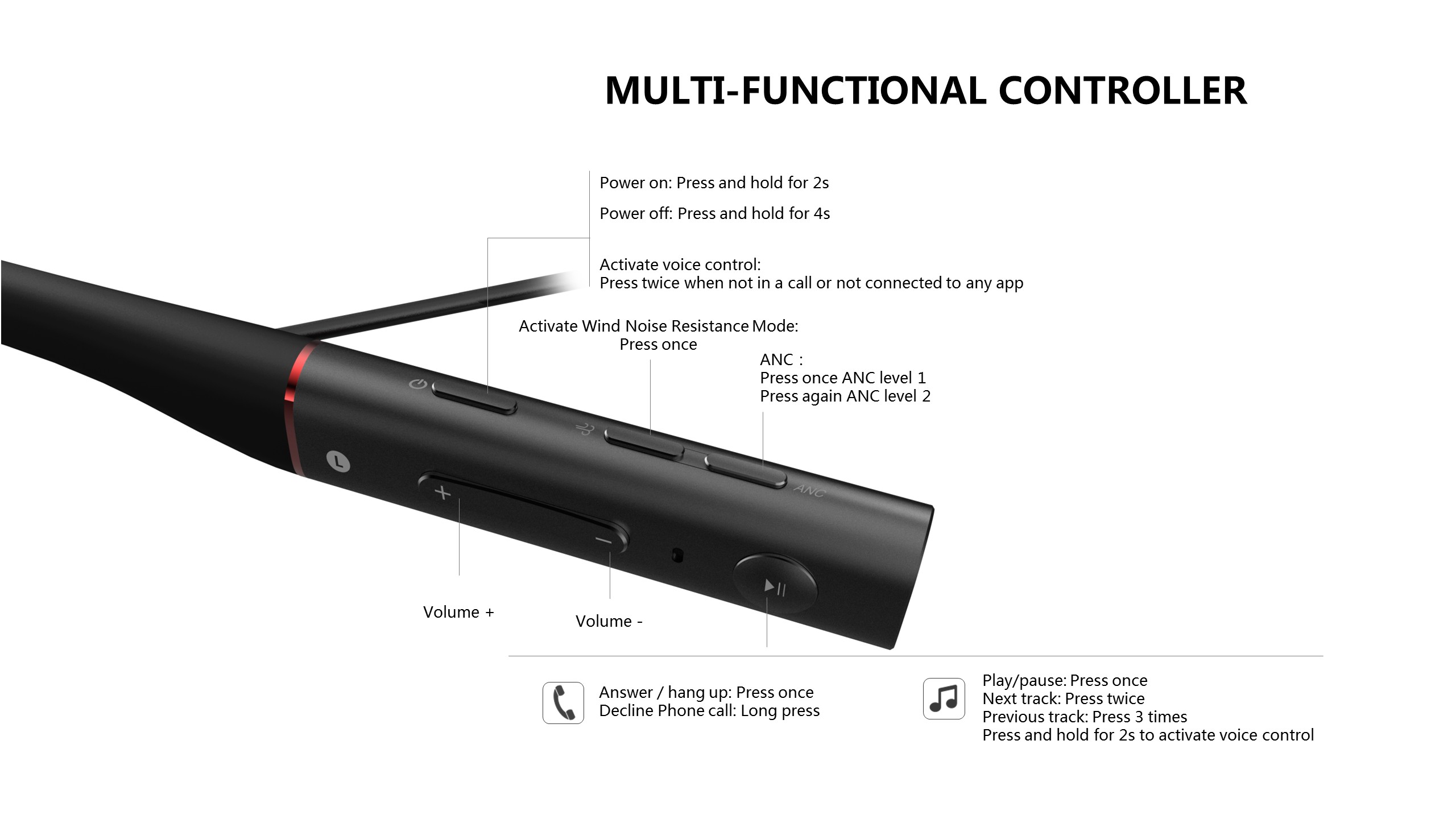 هدفون بیسیم نسخه گلوبال وانمور مدل  (DUAL DRIVER ANC PRO WIRELESS (EHD9001BA