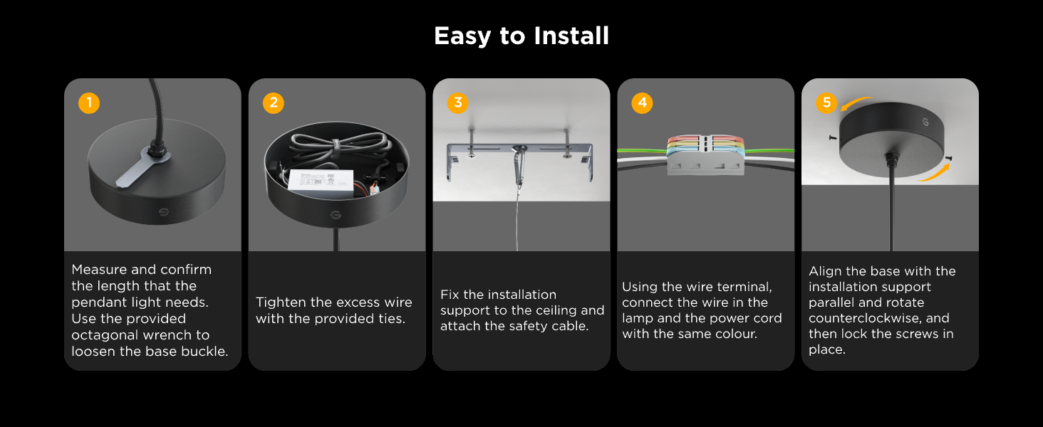 چراغ آویز هوشمند 30 سانتی گووی Govee Pendant Light H60C1