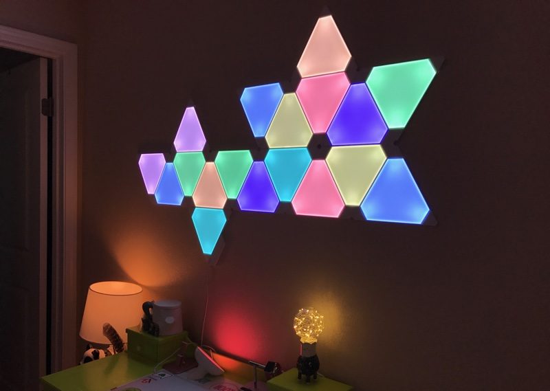 پنل توسعه‌دهنده روشنایی هوشمند 10 عددی مثلثی مدل Nanoleaf Mini Triangles