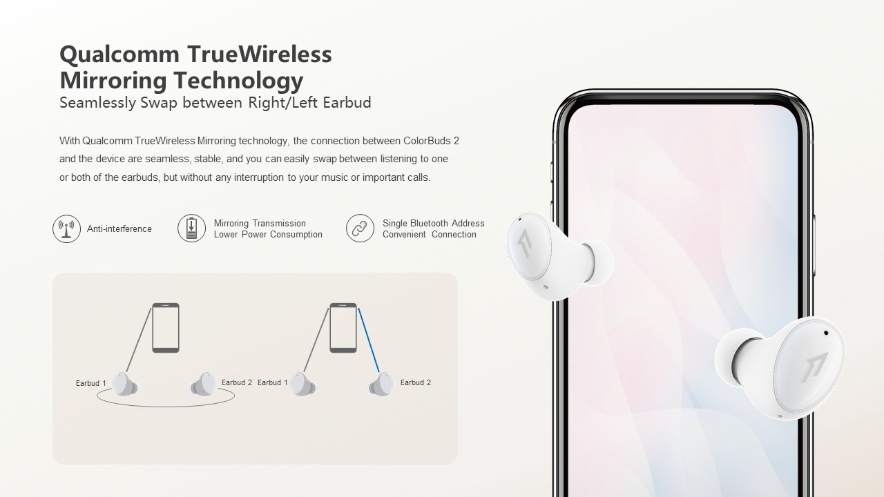 هدفون بیسیم نسخه گلوبال وانمور مدل 1MORE COLORBUDS 2 TRUE WIRELESS