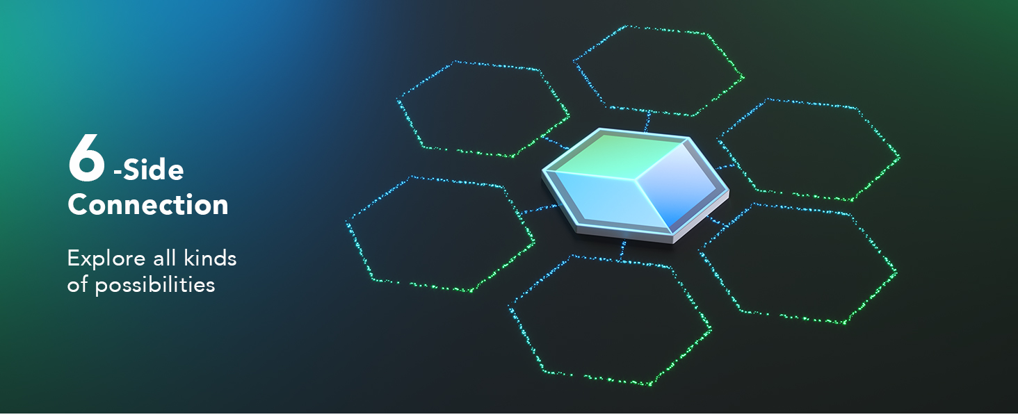 پنل روشنایی هوشمند 7 عددی گووی مدل Govee Glide Hexagon Light Panels Ultra H606A