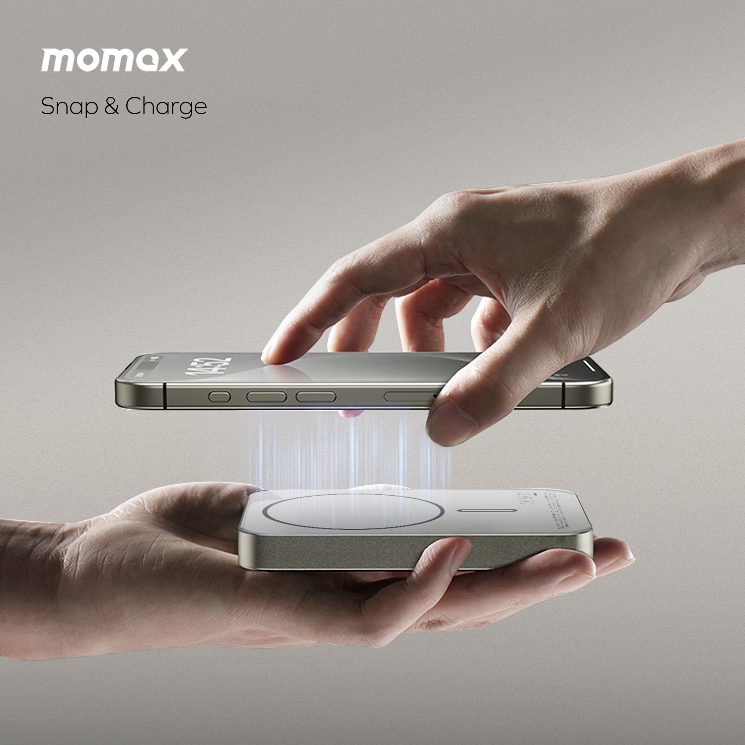 پاوربانک بیسیم  مگنتیک 15 وات 10000 میلی‌آمپر مومکس مدل Momax Q.Mag X1 IP117