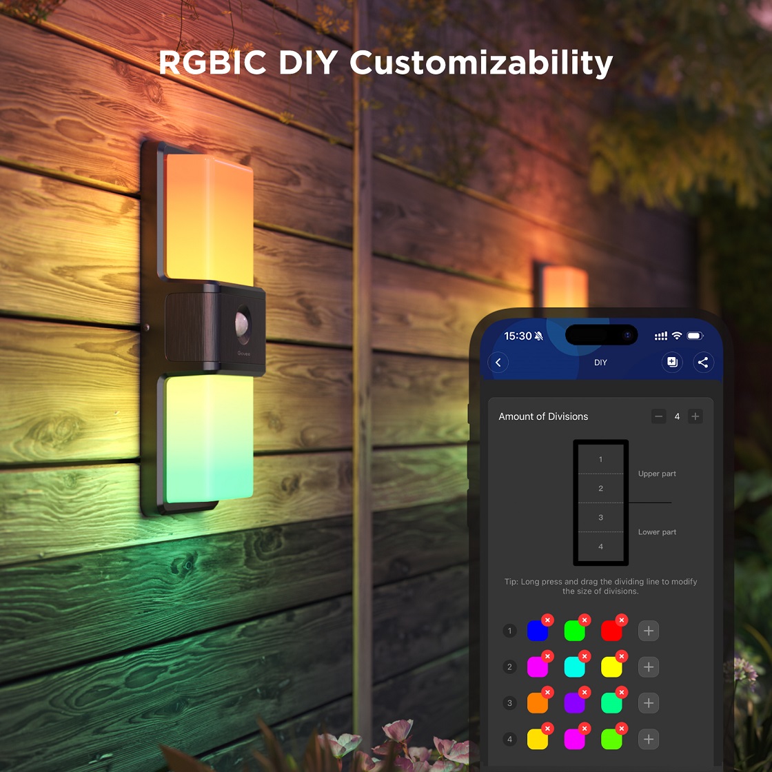 چراغ هوشمند دیواری فضای باز گووی Govee Smart Outdoor Wall light H7078