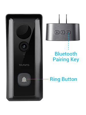 زنگ ویدیویی بی‌سیم 2K بلورمز مدل Blurams Doorbell D10C