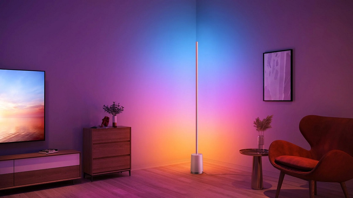 پنل روشنایی هوشمند گووی مدل Govee Lyra RGBICWW Corner Floor Lamp H6072