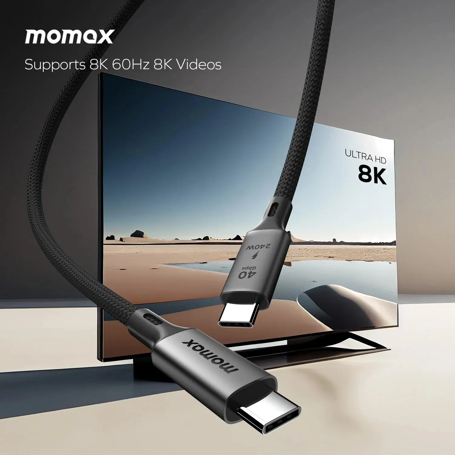 کابل 240 وات USB C USB 4 40Gbps مومکس مدل Momax Elite 240W DC39
