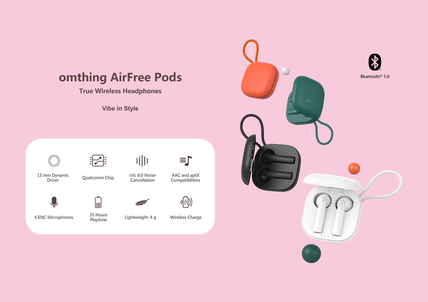 هدفون بیسیم امتینگ وانمور 1more omthing airfree pods headphone