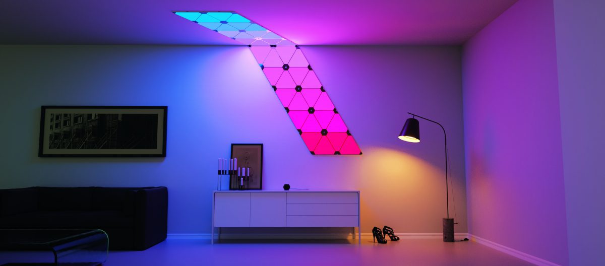 پنل توسعه‌دهنده روشنایی هوشمند 10 عددی مثلثی مدل Nanoleaf Mini Triangles