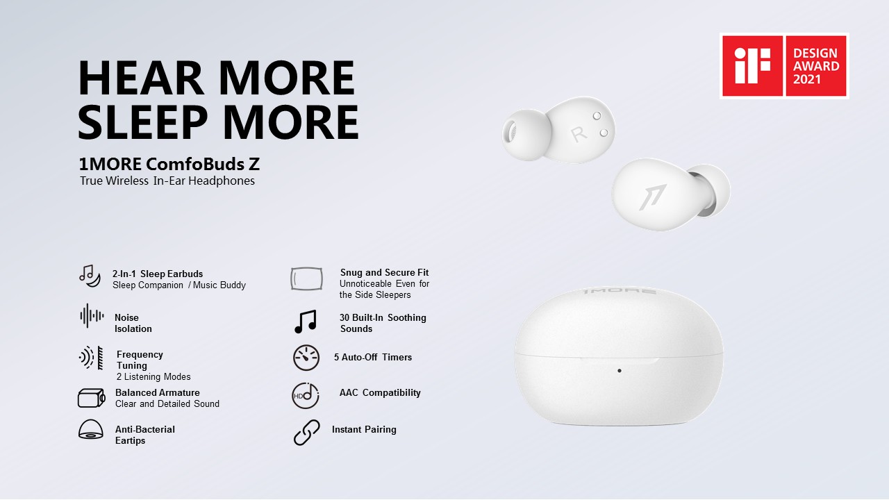 هدفون بی سیم نسخه گلوبال وان مور مدل 1MORE True Wireless Comfobuds Z