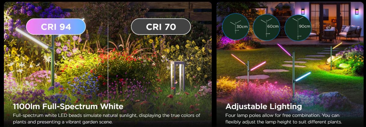 چراغ‌ هوشمند فضای باز گووی Govee Outdoor Garden Lights