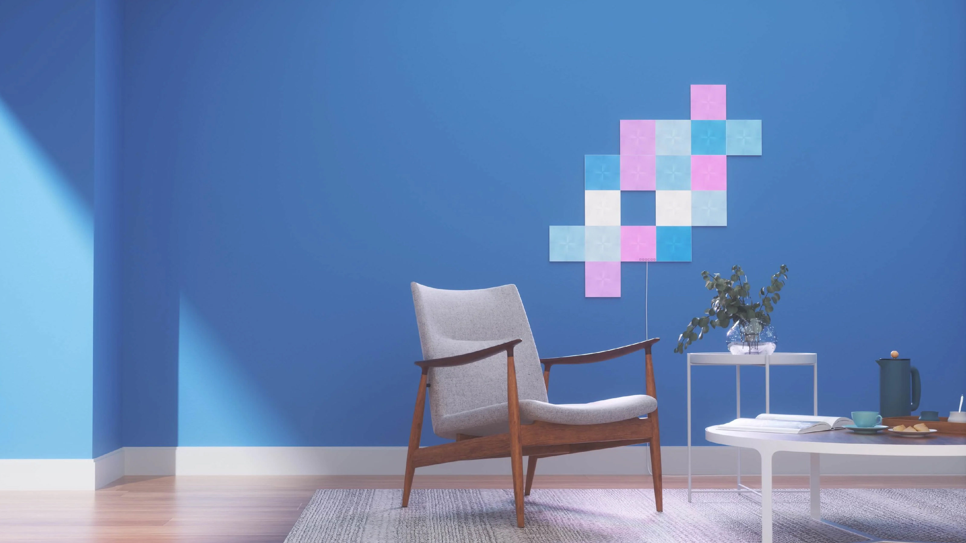 پنل روشنایی هوشمند RGB دیواری 9 عددی مربع نانولیف مدل Nanoleaf Canvas