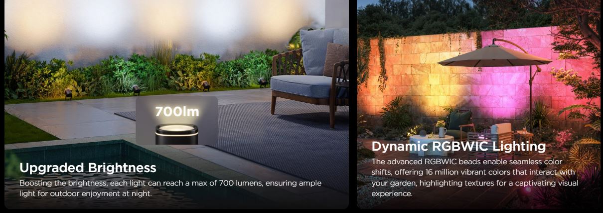 پروژکتور هوشمند فضای باز گووی Govee Outdoor Spotlights 2