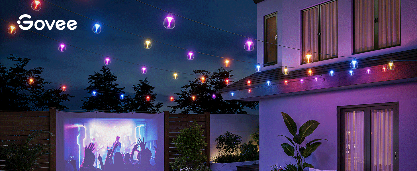 لامپ هوشمند ریسه ای گووی Govee Outdoor Clear Bulb String Lights