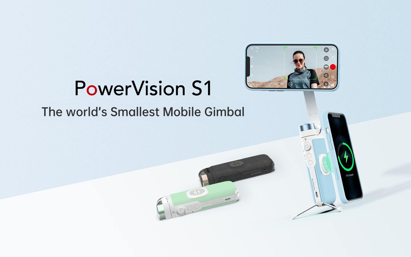 گیمبال پاوربانک بی‌سیم گوشی هوشمند پاور ویژن مدل PowerVision S1