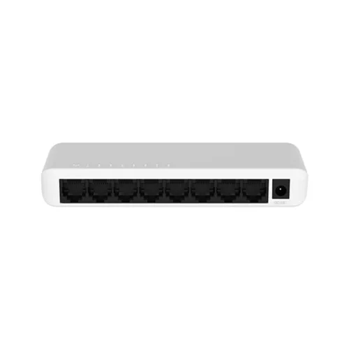 سوئیچ شبکه اترنت دارای 8 پورت 10/100 دارای پهنای باند 1.6Gbps اچ آر یو آی +HRUI HR-SW0080
