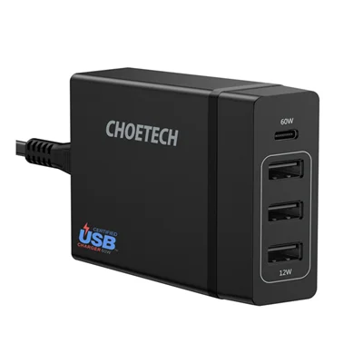 آداپتور 72وات 4پورت چویتک مدل PD72W-1C3U