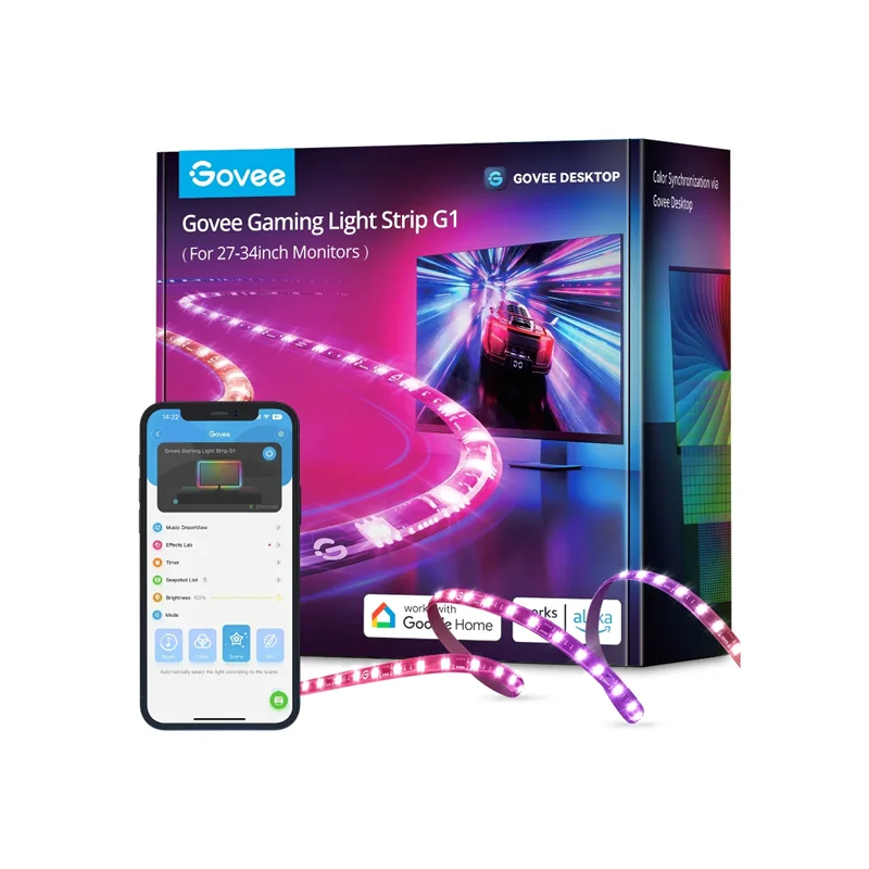 ریسه هوشمند مانیتور 27-34 اینچ گووی مدل Govee Gaming Light Strip G1 H6609
