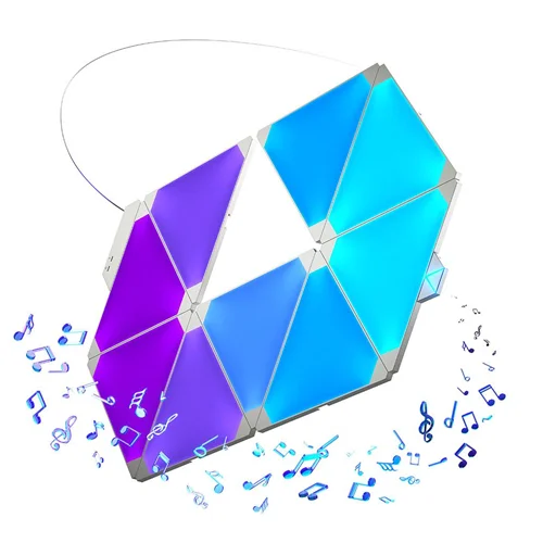 پنل روشنایی هوشمند RGB دیواری 9 عددی مثلثی مدل Nanoleaf Rhythm Edition