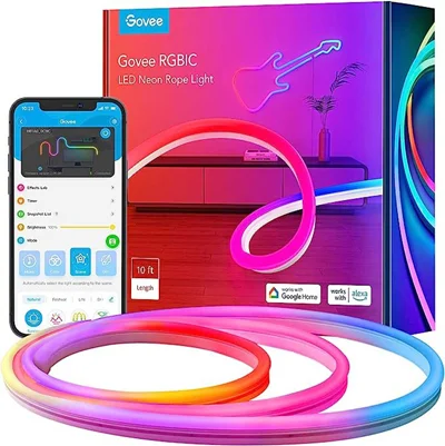 ریسه هوشمند نئون فلکسی 3 متری گووی مدل Govee RGBIC LED Neon Rope Lights H61A