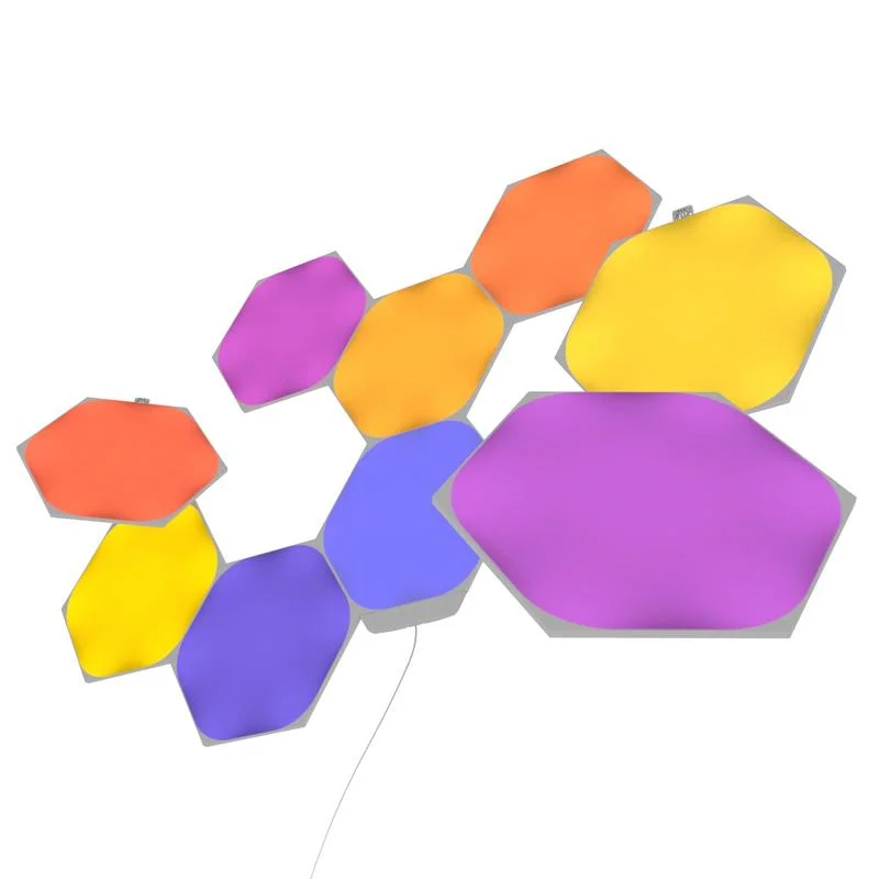 پنل روشنایی هوشمند RGB دیواری 18 عددی شش ضلعی نانولیف مدل Hexagon
