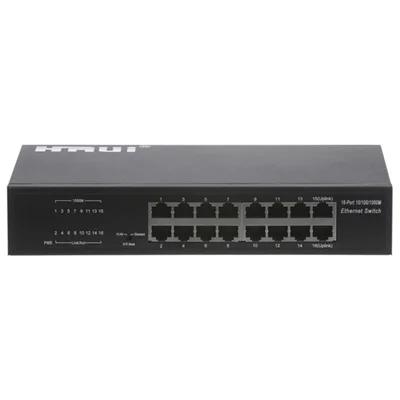 سوئیچ شبکه اترنت ۱۶ پورت گیگ پهنای باند Gbps۳۲ اچ آر یو آی مدل HRUI HR-SWG00160D