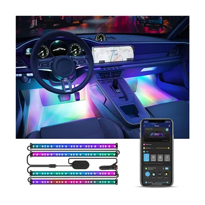 کیت نورپردازی هوشمند خودرو گووی مدل Govee RGBIC Interior Car Lights H7090