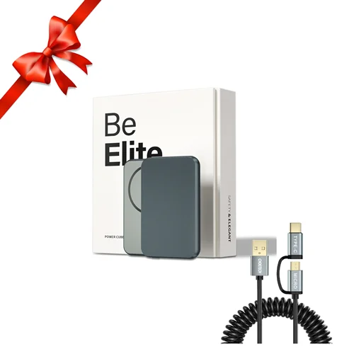 پاوربانک مگسیف 20 وات 5000 میلیآمپر مایپو مدل MIPOW POWER CUBE MAGLINK SLIM SPQ02 + هدیه کابل چویتک