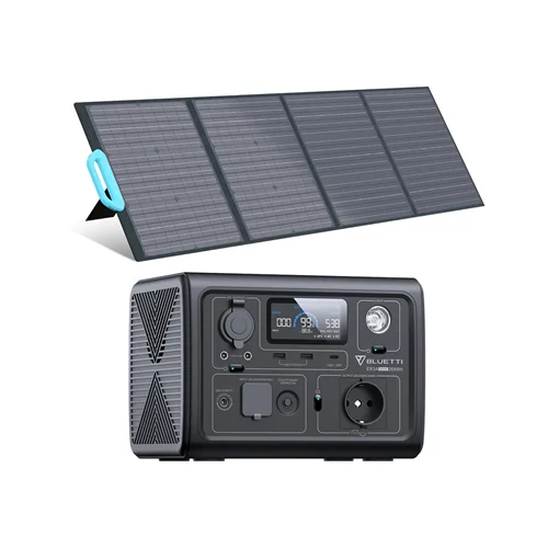 کیت پاور استیشن UPS همراه قدرتمند 600 وات EB3A و پنل ژنراتور خورشیدی همراه 120 وات PV120 بلوتی BLUETTI