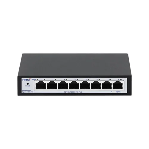 سوئیچ مدیریتی 7 پورت PoE گیگ و 1 پورت Uplink گیگ اچ ار یو ای HRUI HR-AFGW-71