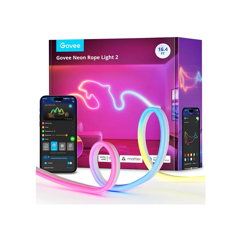 ریسه هوشمند نئون فلکسی 5 متری گووی مدل Govee Neon Rope Strip Light 2 H61D5