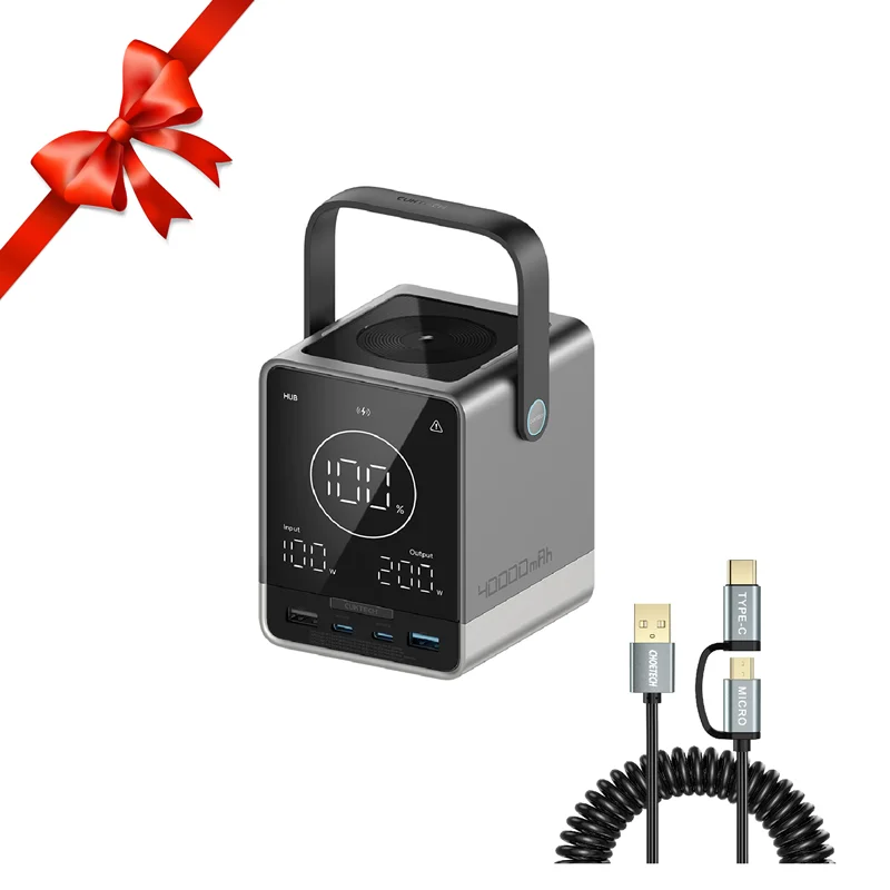 پاوربانک 300 وات 40000 میلیآمپر P01 کاکتک مدل CUKTECH 30 Power Bank 40000mAh 300W MAX + هدیه کابل چویتک