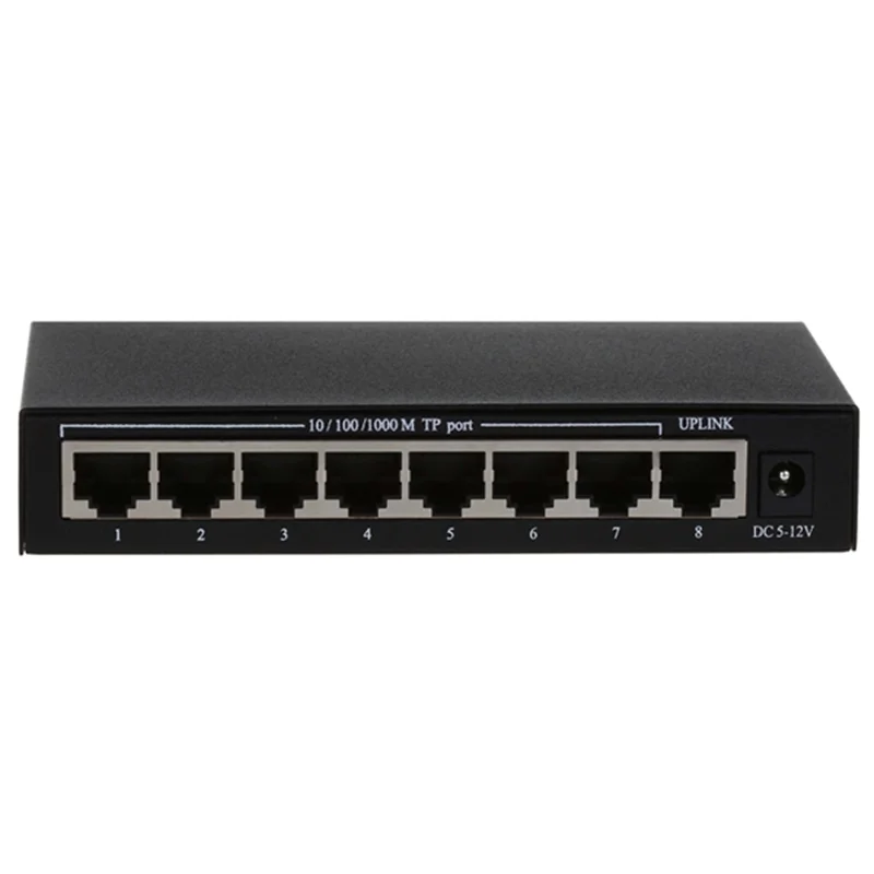 سوئیچ شبکه اترنت ۸ پورت گیگ پهنای باند ۱۶Gbps اچ آر یو آی HRUI Ethernet Gigabit HR-SWG1080