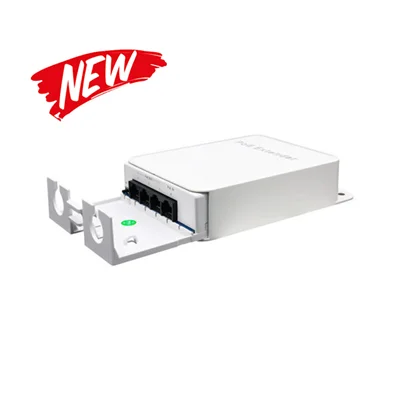 اکستندر PoE یک پورت ورودی و سه پورت خروجی PoEافزایش دهنده مسافت PoE با سرعت 10/100Mbps مدل HRUI HR-POE013-WP
