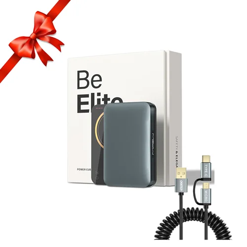 پاوربانک مگسیف 20 وات 10000 میلیآمپر مایپو مدل MIPOW POWER CUBE MAGLINK SPQ08S + هدیه کابل چویتک