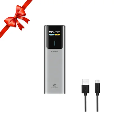 پاوربانک 150 وات 10000 میلی‌آمپر PB100P کاکتک مدل CUKTECH 10 Power Bank 10000mAh 150W MAX + هدیه کابل چویتک