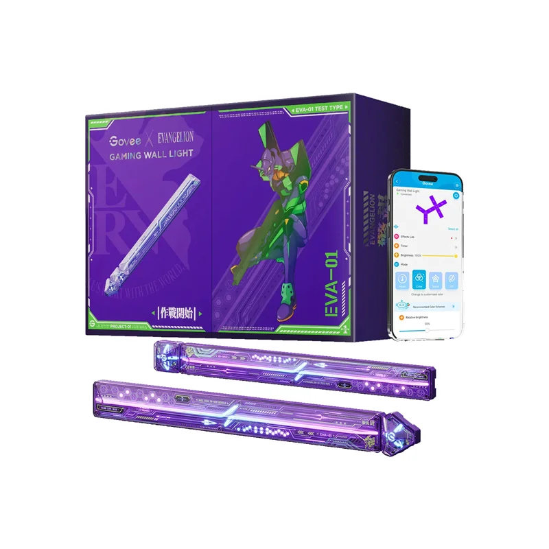 پنل روشنایی هوشمند نسخه Limited Edition گیمینگ دیواری 6 عددی گووی مدل Govee Gaming Wall Light H6063