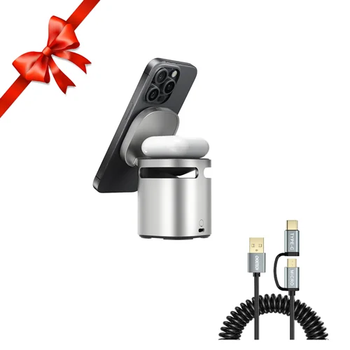 شارژر مگسیف مایپو مدل MIPOW 3 in 1 PowerTube MagStation BS300 + هدیه کابل چویتک